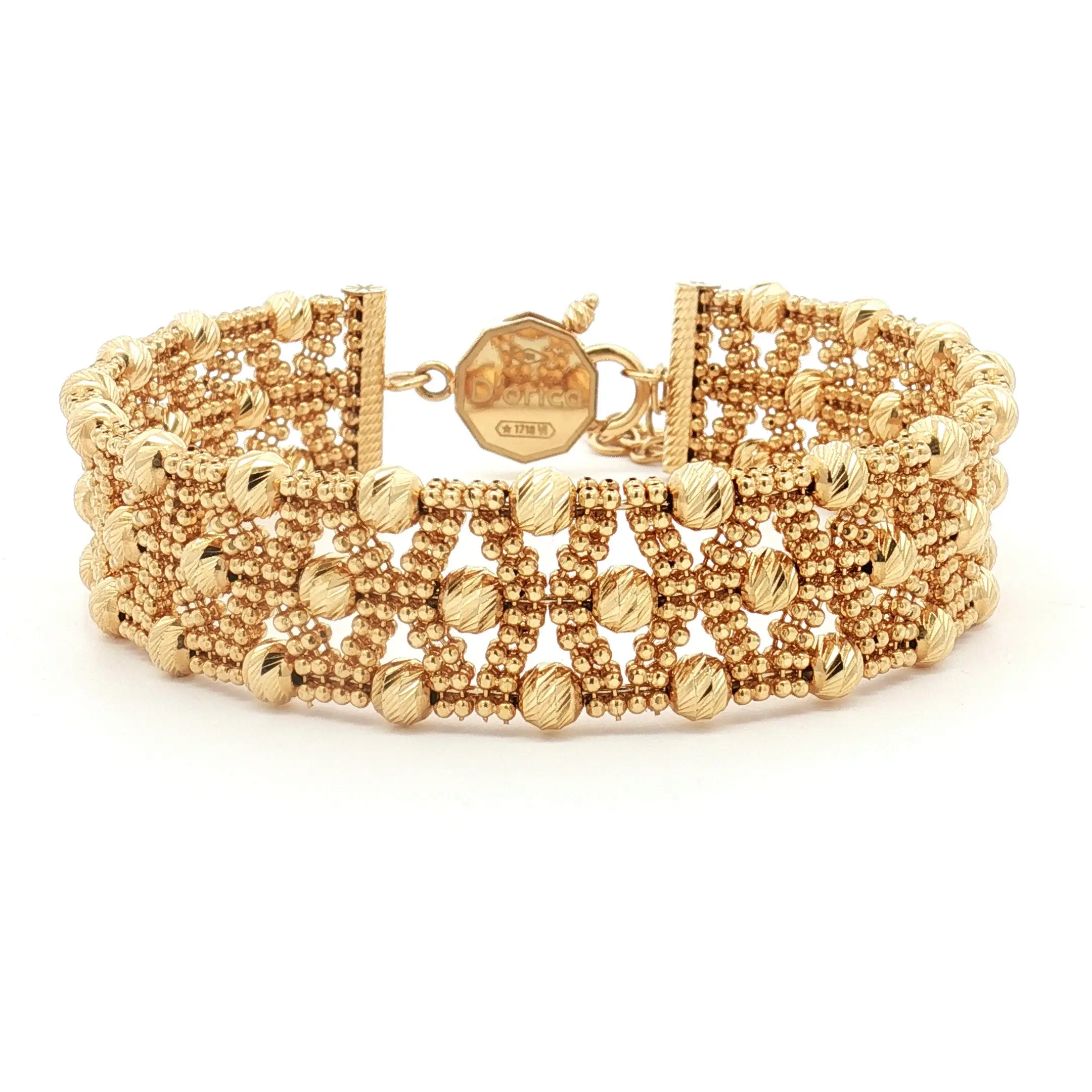 Polsera en or groc diamantada 1