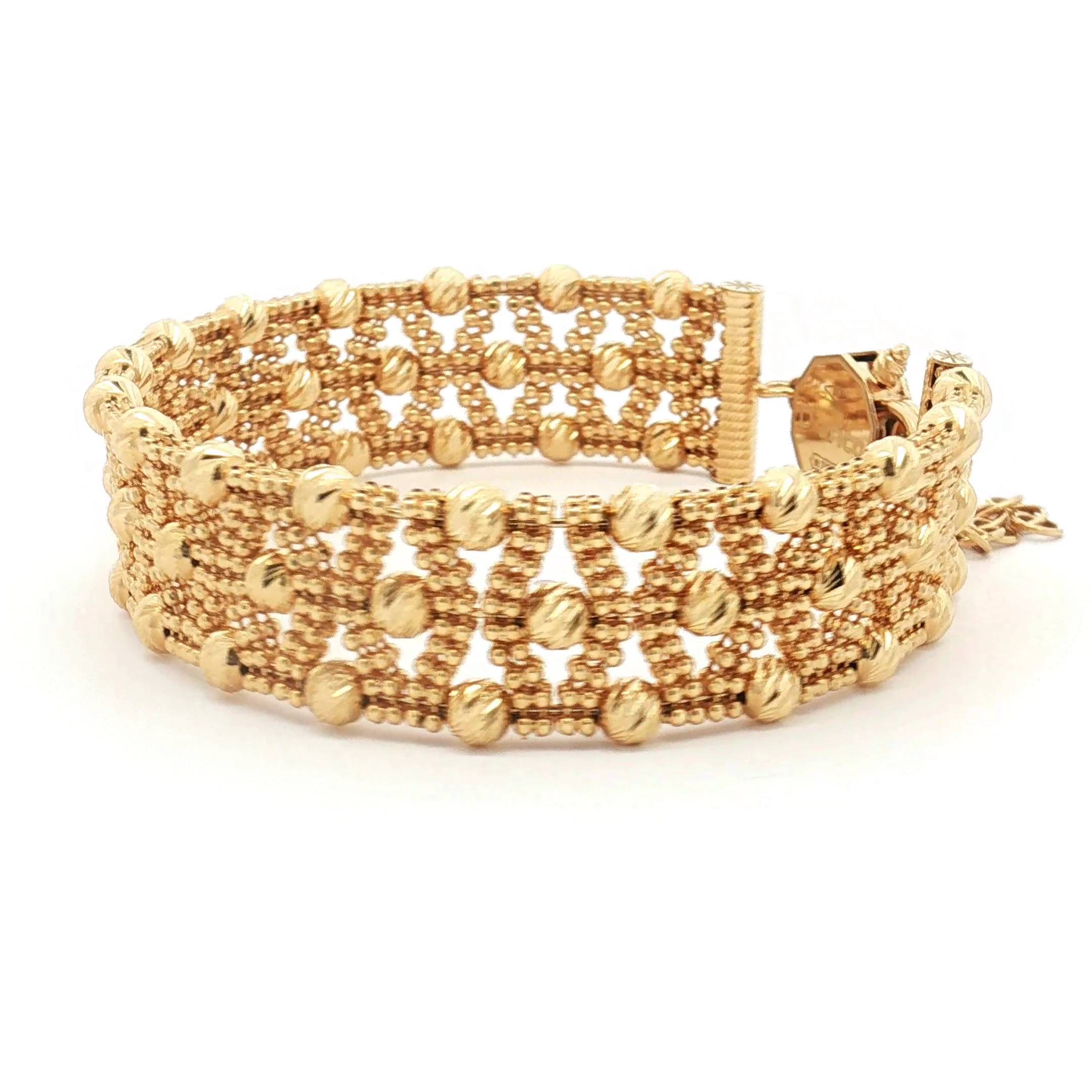Polsera en or groc diamantada 2