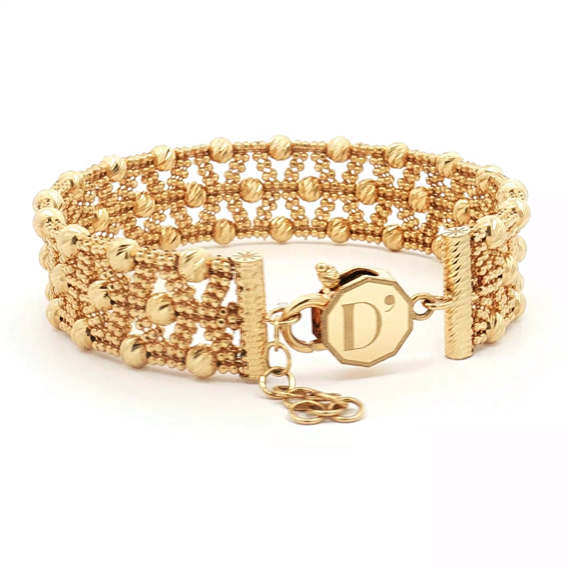 Polsera en or groc diamantada 3