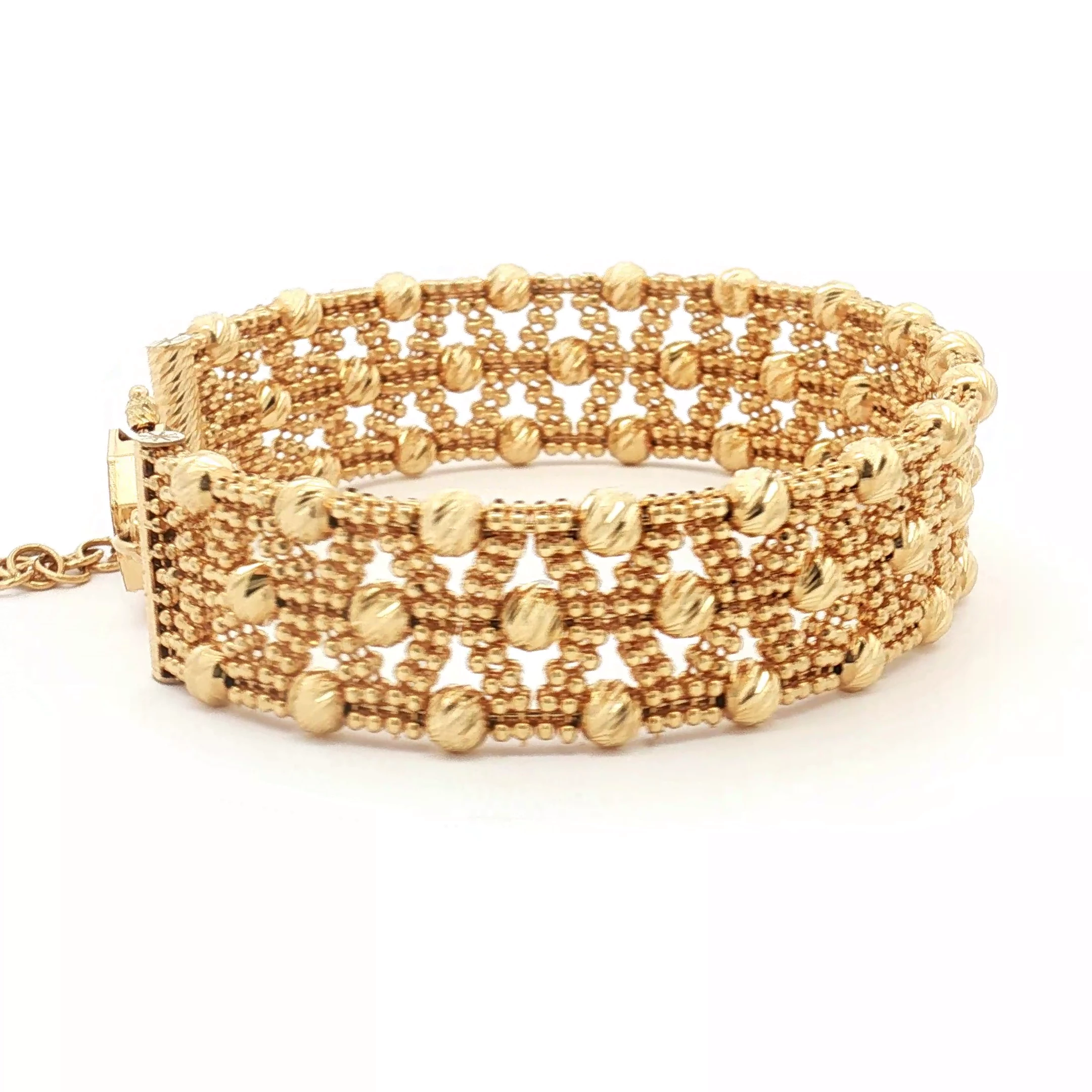 Polsera en or groc diamantada 4