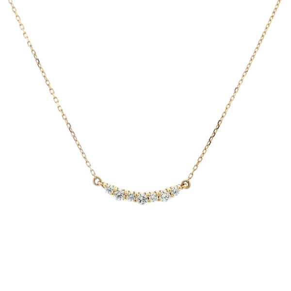 Collar curvo de oro amarillo