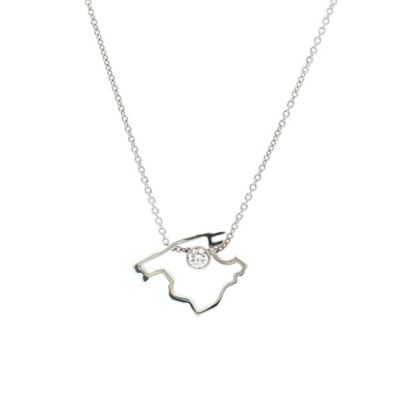 Penjoll Illa de Mallorca en or blanc amb diamant
